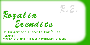 rozalia erendits business card